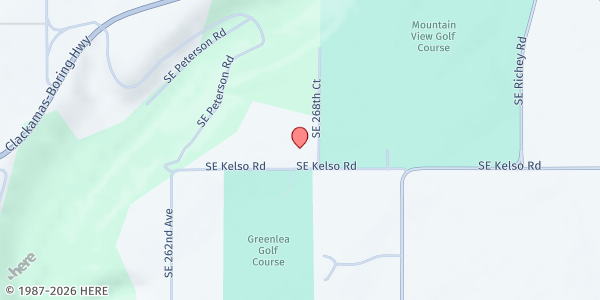 Map showing Hood View Adventist Church at 26775 SE Kelso Rd, Boring, OR