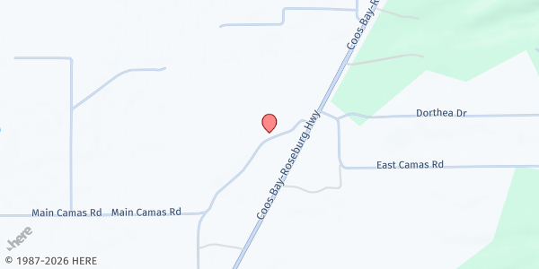 Map showing Outpost Mobile Food Center - Camas Valley at 18340 Highway 42, Camas Valley, OR