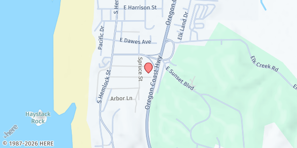 Map showing Cannon Beach Food Pantry at 368 Beaver St, Cannon Beach, OR