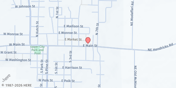 Map showing Joseph's Storehouse-YCAP Food Box Site at 500 E Main Street, Carlton, OR