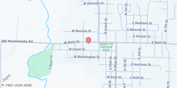 Map showing YC Storehouse at 500 W Main St, Carlton, OR