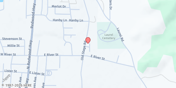 Map showing IUMC Food Pantry at 200 W Watkins St, Cave Junction, OR