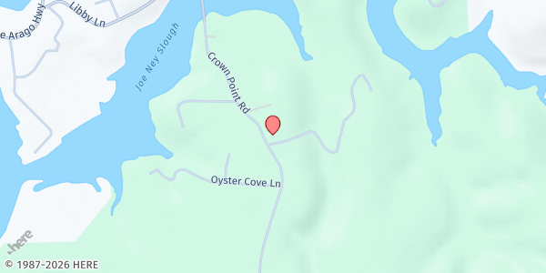 Map showing Charleston Food Bank at 63081 Crown Point Rd., Charleston, OR