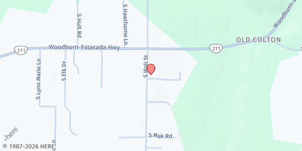 Map showing Colton Helping Hands at 30138 S Wall St, Colton, OR