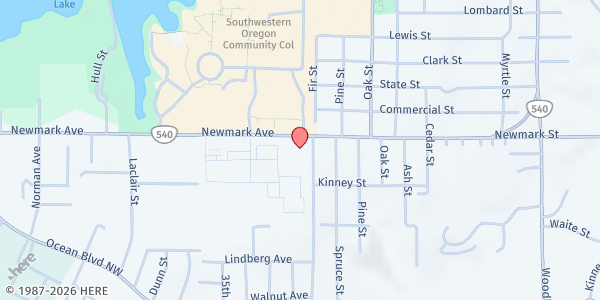 Map showing SDA Coos Bay at 2175 Newmark, Coos Bay, OR