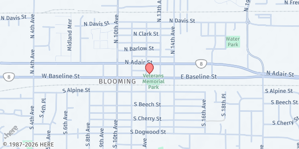 Map showing Centro Cultural Food Pantry at 1216 E Baseline St, Cornelius, OR