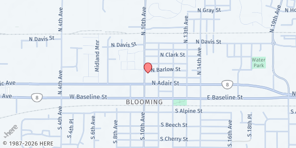 Map showing St Alexander Catholic Church at 170 N 10th Ave, Cornelius, OR