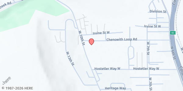 Map showing Wahtonka by Community Meal at 3601 W 10th Street, The Dalles, OR