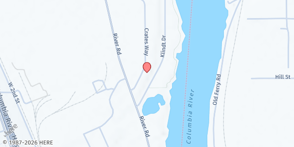 Map showing Windy River Gleaners at 3525 Crates Way, The Dalles, OR