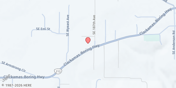 Map showing Christ the Vine Lutheran Church at 18677 SE Hwy 212, Damascus, OR