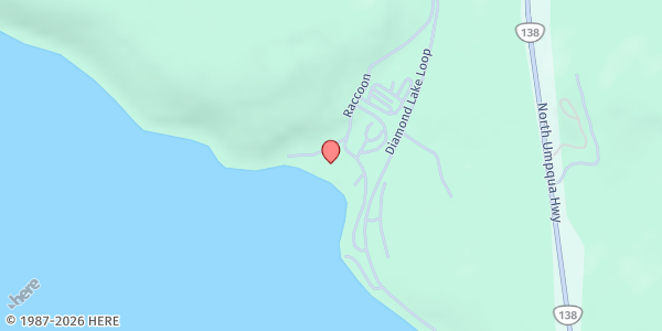 Map showing Outpost Mobile Food Center - Diamond Lake at 350 Resort Dr., Diamond Lake, OR