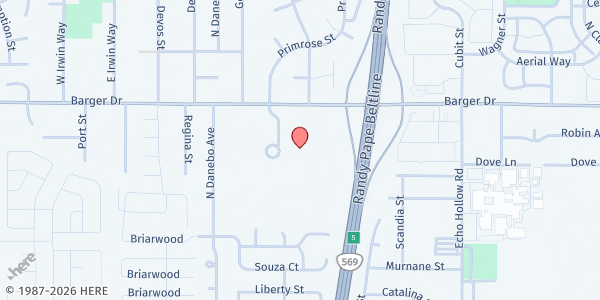 Map showing Bethel Family Resource Center at 4646 Barger Dr, Eugene, OR