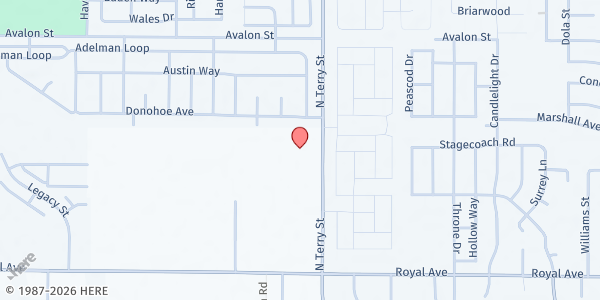 Map showing Bethel Farm - Trillium Produce Plus Distribution at 1200 N Terry St, Eugene, OR