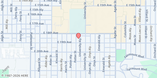 Map showing Hearth and Table at 1857 Potter Street, Eugene, OR