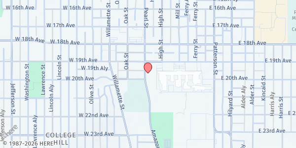 Map showing SVDP First Place Family Center at 4060 Amazon Pkwy, Eugene, OR