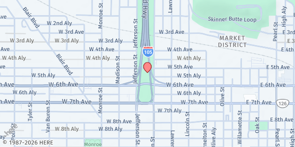 Map showing Washington Jefferson Park at Washington Jefferson Park, Eugene, OR