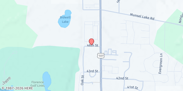 Map showing Helping Hands Coalition - Florence at 4590 Hwy 101, Florence, OR