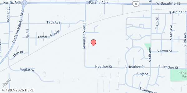 Map showing School Pantry at Neil Armstrong at 1777 Mountain View Ln., Forest Grove, OR