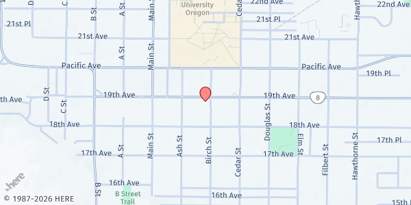 Map showing Taste and See Local at 2134 19th Ave, Forest Grove, OR