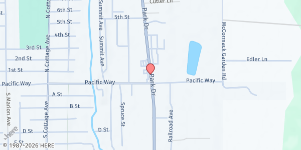 Map showing SVDP Gearhart at 3575 Hwy 101 N, Gearhart, OR