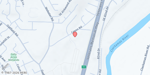 Map showing Dorcas Society-gladstone at 8372 Cason Road, Gladstone, OR