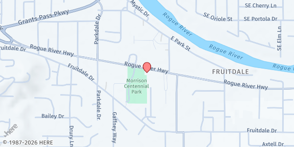 Map showing Joe's Place Ministries - Grants Pass at 1205 Rogue River Hwy, Grants Pass, OR