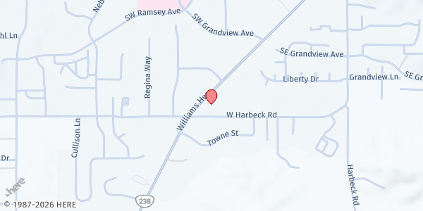 Map showing LDS Church at 1969 Williams Hwy, Grants Pass, OR