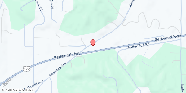 Map showing The Lord's Storehouse at 4995 Redwood Avenue, Grants Pass, OR