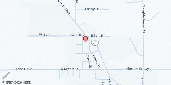 Map showing Halfway Lions - Panhandle Food Bank at 235 Lion Dr., Halfway, OR