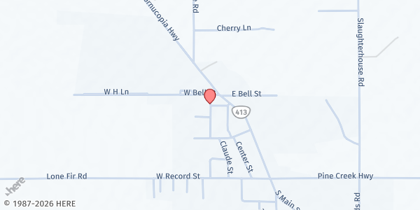 Map showing Halfway Lions - Panhandle Food Bank at 256 Pine St, Halfway, OR