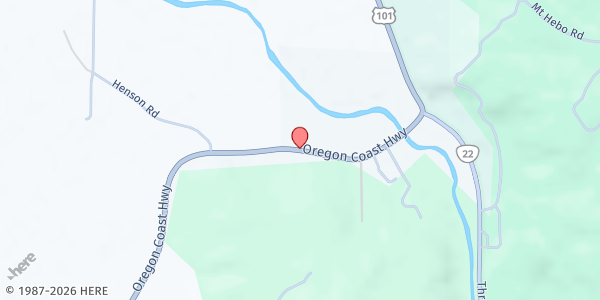 Map showing Hebo Food Pantry at 31350 US 101, Hebo, OR