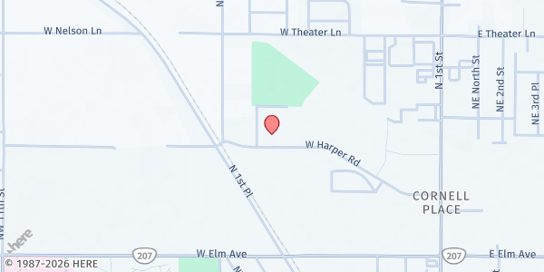 Map showing Agape House at 500 W Harper Rd, Hermiston, OR