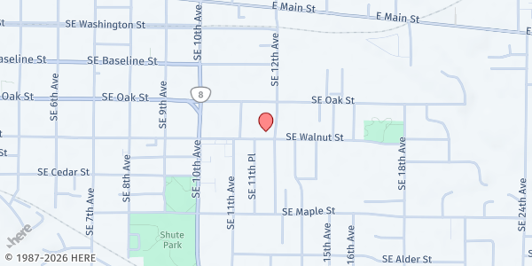 Map showing Esperanza Hillsboro at 1165 Walnut St, Hillsboro, OR