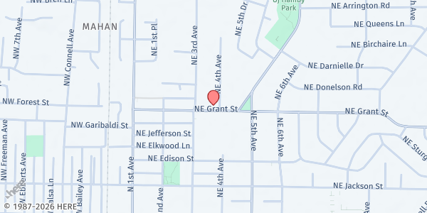 Map showing Hillsboro Seventh Day Adventist at 367 NE Grant St, Hillsboro, OR