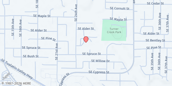 Map showing School Pantry at WL Henry Elementary (Kiwanis) at 1060 SE24th Ave, Hillsboro, OR