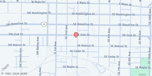 Map showing SVDP St Matthew (Hillsboro) at 447 SE 3rd Ave, Hillsboro, OR