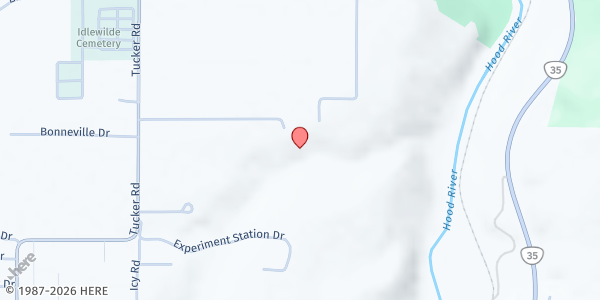 Map showing FISH Hood River at 1130 Tucker Rd, Hood River, OR