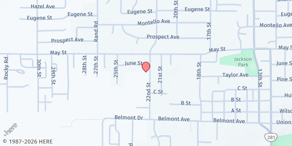 Map showing SDA Hood River at 1090 22nd Street, Hood River, OR