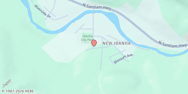 Map showing Idanha/Detroit Community Food Pantry at 397 Church St, Idanha, OR