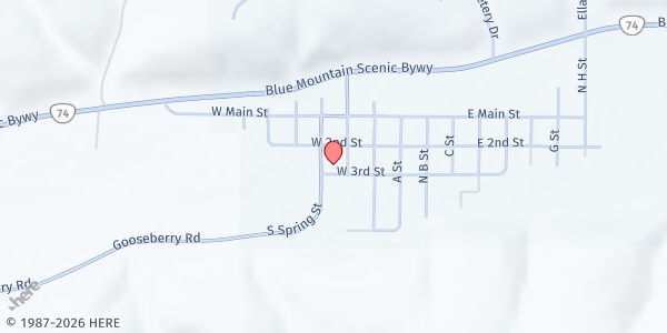 Map showing CAPECO Rural Produce Program - Ione at 365 W 3rd St, Ione, OR