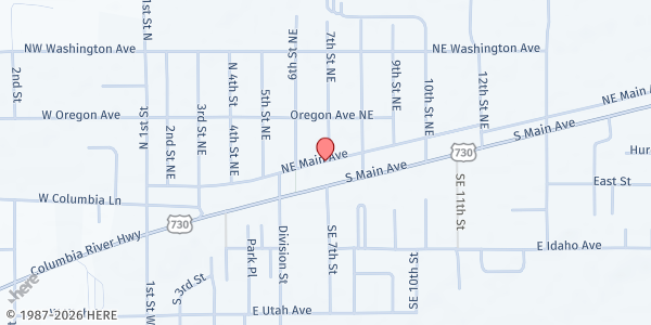 Map showing CAPECO Rural Produce Program - Irrigon at 2909 N Main St, Irrigon, OR