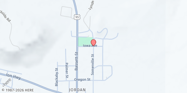 Map showing Jordan Valley Community Food Pantry at 902 Basset St, Jordan Valley, OR