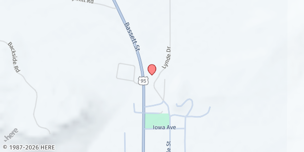 Map showing Jordan Valley Lions Community Center at 902 Basset St, Jordan Valley, OR