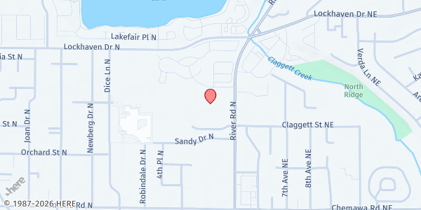 Map showing Keizer Community Dinner at 5303 River Rd. North, Keizer, OR