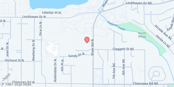 Map showing Keizer Community Dinner at 5303 River Road N, Keizer, OR