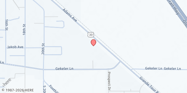 Map showing Northeast Oregon Regional Food Bank at 2802 Adams Ave, La Grande, OR