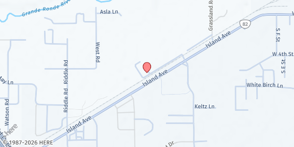 Map showing Shelter from the Storm - La Grande at 10901 Island Ave, La Grande, OR