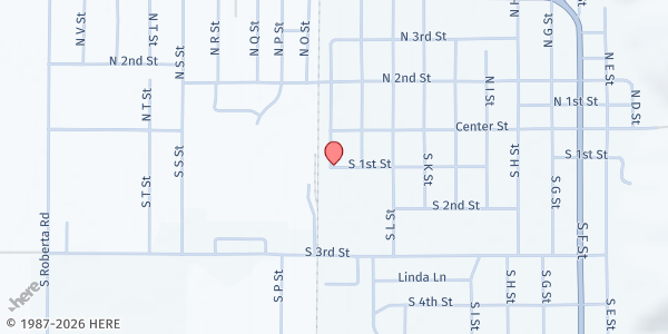 Map showing Lakeview Ministries at 3 N F St, Lakeview, OR