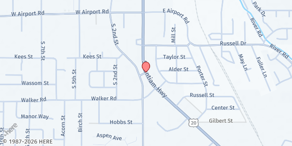 Map showing Lebanon Gleaners at 470 W. C Street, Lebanon, OR