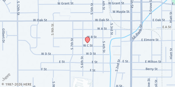 Map showing Lebanon Gleaners at 470 W. C Street, Lebanon, OR